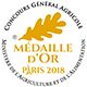 Médaille d'Or au Concours Général Agricole de Paris en 2018